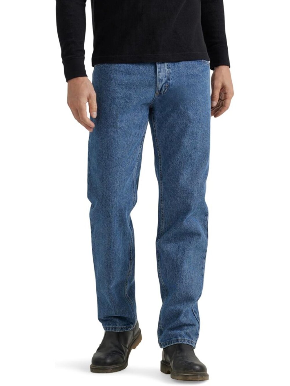 Classic 5-Pocket Regular Fit Cotton Jean, Vintage Blue Grey, 40W x 28L